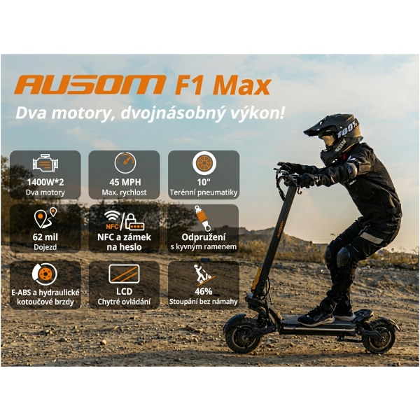 Elektrická koloběžka Ausom F1 Max