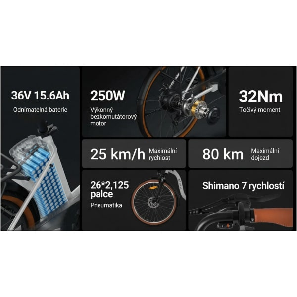 Elektrické kolo DYU C6 Pro